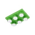 LAMPAMI - lego lampa sufitowa zielona, lampa sufitowa do pokoju dziecka,  lampa sufitowa lego, zielona lampa sufitowa dla dziecka  BRIX GREEN