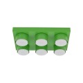 LAMPAMI - lego lampa sufitowa zielona, lampa sufitowa do pokoju dziecka,  lampa sufitowa lego, zielona lampa sufitowa dla dziecka  BRIX GREEN