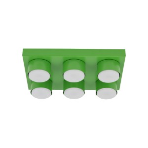 Lego lampa sufitowa zielona dla dzieci 6xGX53 BRIX GREEN