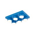 LAMPAMI - lego lampa sufitowa niebieska dla dzieci,  lampa sufitowa do pokoju dziecka, niebieska lampa sufitowa lego, lego lampa niebieska BRIX BLUE