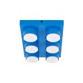 LAMPAMI - lego lampa sufitowa niebieska dla dzieci,  lampa sufitowa do pokoju dziecka, niebieska lampa sufitowa lego, lego lampa niebieska BRIX BLUE