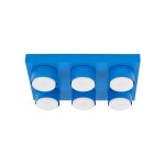 Lego lampa sufitowa niebieska dla dzieci 6xGX53 BRIX BLUE