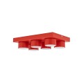 LAMPAMI - czerwona lampa sufitowa do pokoju dziecka, lampa sufitowa dla dziecka, plafon sufitowy, lego lampa czerwona, lampa do bawialni,  lampa do przedszkola BRIX RED