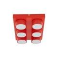 LAMPAMI - czerwona lampa sufitowa do pokoju dziecka, lampa sufitowa dla dziecka, plafon sufitowy, lego lampa czerwona, lampa do bawialni,  lampa do przedszkola BRIX RED
