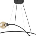 LAMPAMI - nowoczesny żyrandol do salonu dający dużo świata, żyrandol do salonu loftowy minimalistyczny, lampa do salonu loft HELIX BLACK