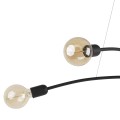 LAMPAMI - nowoczesny żyrandol do salonu dający dużo świata, żyrandol do salonu loftowy minimalistyczny, lampa do salonu loft HELIX BLACK