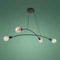 LAMPAMI - nowoczesny żyrandol do salonu dający dużo świata, żyrandol do salonu loftowy minimalistyczny, lampa do salonu loft HELIX BLACK