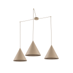 Beżowa lampa wisząca pająk 400 cm 3xE27 CONO SABIA L