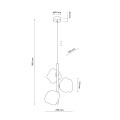 LAMPAMI - lampa z kulami LAVA BROWN szkic