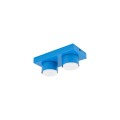 LAMPAMI - niebieska lampa sufitowa do pokoju dziecka lego, lampa sufitowa dla dziecka, niebieska lampa lego podwójna, lampa sufitowa, kinkiet do pokoju dziecka BRIX BLUE