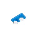 LAMPAMI - niebieska lampa sufitowa do pokoju dziecka lego, lampa sufitowa dla dziecka, niebieska lampa lego podwójna, lampa sufitowa, kinkiet do pokoju dziecka BRIX BLUE