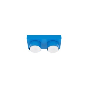 Niebieska lampa sufitowa do pokoju dziecka lego 2xGX53 BRIX BLUE