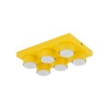 LAMPAMI - lego lampa sufitowa żółta dla dzieci, plafon sufitowy żółty, lampa sufitowa dla dziecka, lampa przysufitowa żółta, lego lampa dla lego fanów BRIX YELLOW