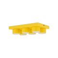 LAMPAMI - lego lampa sufitowa żółta dla dzieci, plafon sufitowy żółty, lampa sufitowa dla dziecka, lampa przysufitowa żółta, lego lampa dla lego fanów BRIX YELLOW