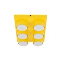 LAMPAMI - lego lampa sufitowa żółta dla dzieci, plafon sufitowy żółty, lampa sufitowa dla dziecka, lampa przysufitowa żółta, lego lampa dla lego fanów BRIX YELLOW