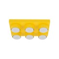 LAMPAMI - lego lampa sufitowa żółta dla dzieci, plafon sufitowy żółty, lampa sufitowa dla dziecka, lampa przysufitowa żółta, lego lampa dla lego fanów BRIX YELLOW