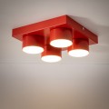 LAMPAMI - czerwona lampa sufitowa do pokoju dziecka lego, lampa sufitowa dla dziecka, lego lampa sufitowa czerwona, plafon sufitowy dziecięcy BRIX RED