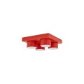 LAMPAMI - czerwona lampa sufitowa do pokoju dziecka lego, lampa sufitowa dla dziecka, lego lampa sufitowa czerwona, plafon sufitowy dziecięcy BRIX RED