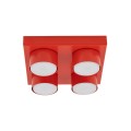 LAMPAMI - czerwona lampa sufitowa do pokoju dziecka lego, lampa sufitowa dla dziecka, lego lampa sufitowa czerwona, plafon sufitowy dziecięcy BRIX RED