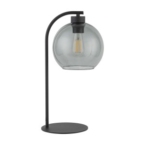 Lampka nocna stojąca do sypialni czarna 1xE27 CUBUS GRAPHITE