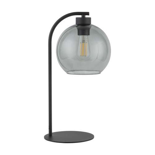 LAMPAMI - lampka nocna stojąca do sypialni czarna, lampka stojąca do salonu, lampka nocna stojąca do sypialni, lampa na komodę CUBUS GRAPHITE