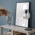 LAMPAMI - lampka nocna stojąca do sypialni czarna, lampka stojąca do salonu, lampka nocna stojąca do sypialni, lampa na komodę CUBUS GRAPHITE