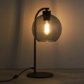 LAMPAMI - lampka nocna stojąca do sypialni czarna, lampka stojąca do salonu, lampka nocna stojąca do sypialni, lampa na komodę CUBUS GRAPHITE