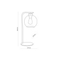 LAMPAMI -  lampa na komodę CUBUS GRAPHITE szkic