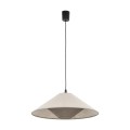 LAMPAMI - beżowa lampa sufitowa wisząca pojedyncza, oświetlenie do sypialni, lampa do salonu, lampa nad stół do jadalni, lampa boho, modern classic, lampa sufitowa wisząca pojedyncza, lampa wisząca z abażurem  BELISSA LEN