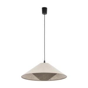 Beżowa lampa sufitowa wisząca pojedyncza len 1xE27 BELISSA 500