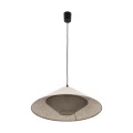 LAMPAMI - beżowa lampa sufitowa wisząca pojedyncza, oświetlenie do sypialni, lampa do salonu, lampa nad stół do jadalni, lampa boho, modern classic, lampa sufitowa wisząca pojedyncza, lampa wisząca z abażurem  BELISSA LEN