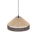 LAMPAMI - lampa modern classic, nowoczesny żyrandol do salonu, lampa do sypialni wisząca boho, lampa wisząca pojedyncza, żyrandol do jadalni, przytulna lampa do sypialni ELISS BLACK JUTA