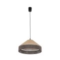 LAMPAMI - lampa modern classic, nowoczesny żyrandol do salonu, lampa do sypialni wisząca boho, lampa wisząca pojedyncza, żyrandol do jadalni, przytulna lampa do sypialni ELISS BLACK JUTA
