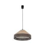Pojedyncza lampa modern classic boho 1xE27 ELISS BLACK JUTA 