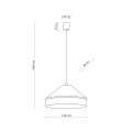 LAMPAMI - przytulna lampa do sypialni ELISS BLACK JUTA szkic