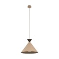 LAMPAMI - modna lampa wisząca pojedyncza, lampa do salonu, modna lampa do sypialni, lampa wisząca nad stół w jadalni, lampa sufitowa pojedyncza wisząca MATTEO SABIA BROWN L