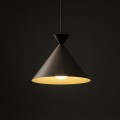 LAMPAMI - modna lampa wisząca pojedyncza, lampa do salonu, modna lampa do sypialni, lampa wisząca nad stół w jadalni, lampa sufitowa pojedyncza wisząca MATTEO SABIA BROWN L
