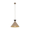 LAMPAMI - modna lampa wisząca pojedyncza, lampa do salonu, modna lampa do sypialni, lampa wisząca nad stół w jadalni, lampa sufitowa pojedyncza wisząca MATTEO SABIA BROWN L