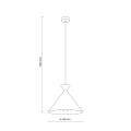 LAMPAMI - modna lampa wisząca pojedyncza MATTEO SABIA BROWN L szkic