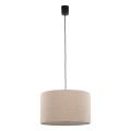 LAMPAMI - bezowa lampa sufitowa pojedyncza wisząca, lampa do pokoju, oświetlenie do kuchni, oświetlenie do salonu, lampa do sypialni wisząca, beżowa lampa VELLUM 380