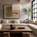 LAMPAMI - bezowa lampa sufitowa pojedyncza wisząca, lampa do pokoju, oświetlenie do kuchni, oświetlenie do salonu, lampa do sypialni wisząca, beżowa lampa VELLUM 380