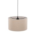 LAMPAMI - bezowa lampa sufitowa pojedyncza wisząca, lampa do pokoju, oświetlenie do kuchni, oświetlenie do salonu, lampa do sypialni wisząca, beżowa lampa VELLUM 380