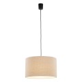 LAMPAMI - bezowa lampa sufitowa pojedyncza wisząca, lampa do pokoju, oświetlenie do kuchni, oświetlenie do salonu, lampa do sypialni wisząca, beżowa lampa VELLUM 380