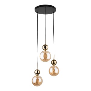 Nowoczesny żyrandol do salonu lampa wisząca szklane kule 160 cm 3xG9 SIA GOLD