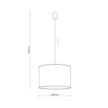 LAMPAMI - lampa sufitowa z abażurem AFRICANA szkic