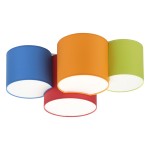 Kolorowa lampa sufitowa dla dziecka 4xE27 MONA KIDS 