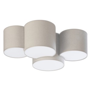 Plafon sufitowy do przedpokoju beżowa lampa sufitowa 4xE27 MONA NATURE
