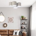 LAMPAMI - plafon sufitowy do przedpokoju, beżowa lampa sufitowa, modna lampa na sufit, nowoczesna lampa do przedpokoju, oświetlenie do kuchni, modna lampa do salonu, przytulna lampa do sypialni  MONA NATURE