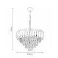 LAMPAMI - złoty żyrandol glamour CRISTAL GOLD BLACK szkic