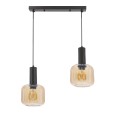 LAMPAMI - lampa nad stół do jadalni kule szklane ryflowane, lampa do salonu wisząca, lampa do pokoju, lampa do kuchni, lampa sufitowa wisząca, lampa kule nowoczesne LINOX